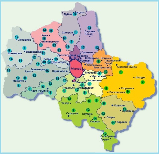 карта глубин копка колодца Солнечногорский район